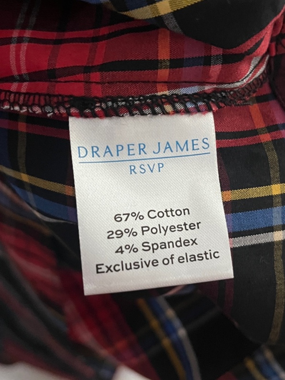 Draper James Plaid Smocked Square Neck Pocketed Long Sleeve Midi Dress L - Picture 4 of 8